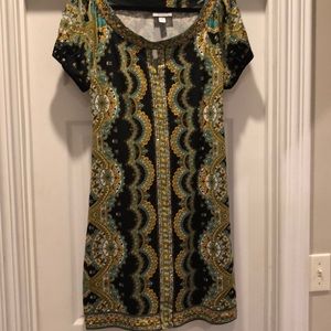 Patterned dress with sequins. Great Condition